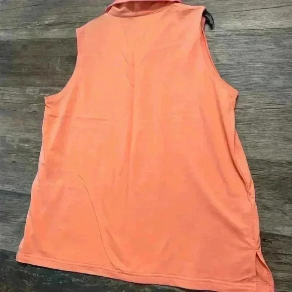 Justin Allen Xtra Orange and Pink Sleeveless Polo Tank Top size 2XL - Picture 2 of 3